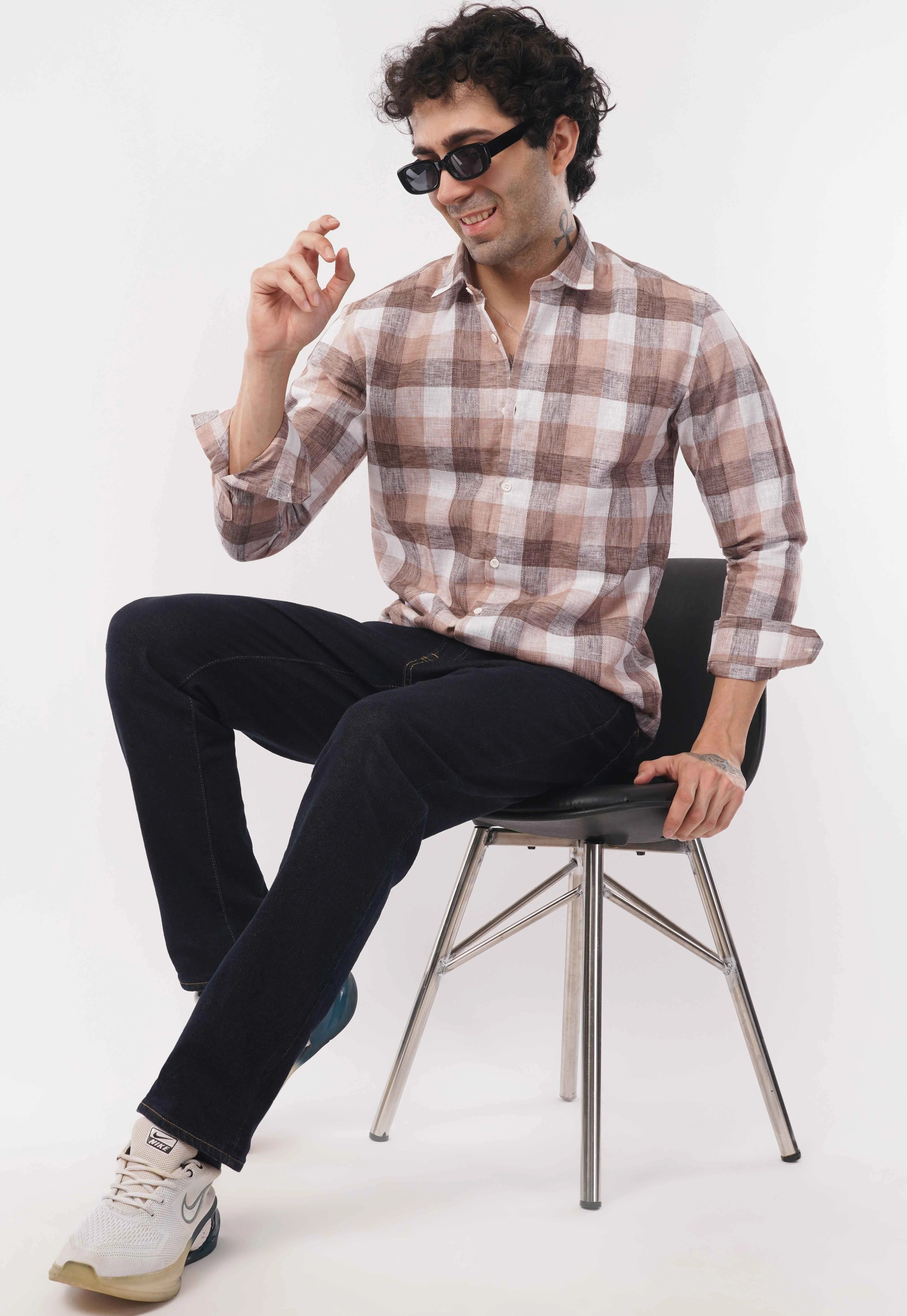 Desert Grid Full Sleeve Shirt